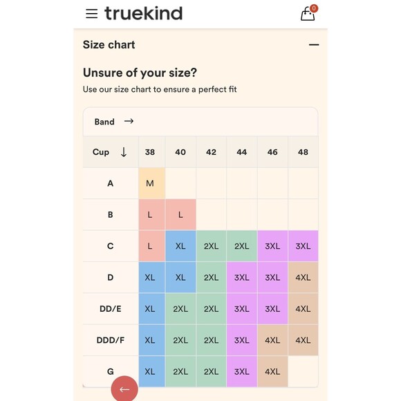 Truekind Bandeau Convertible Strapless Wireless Seamless Bra Sz 2XL NEW - Picture 8 of 9